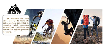 HIKEUP Leather Men's Outdoor Hiking Shoes Tourist Trekking Sneakers Mountain Climbing Trail Jogging Shoes with Turnbuckle