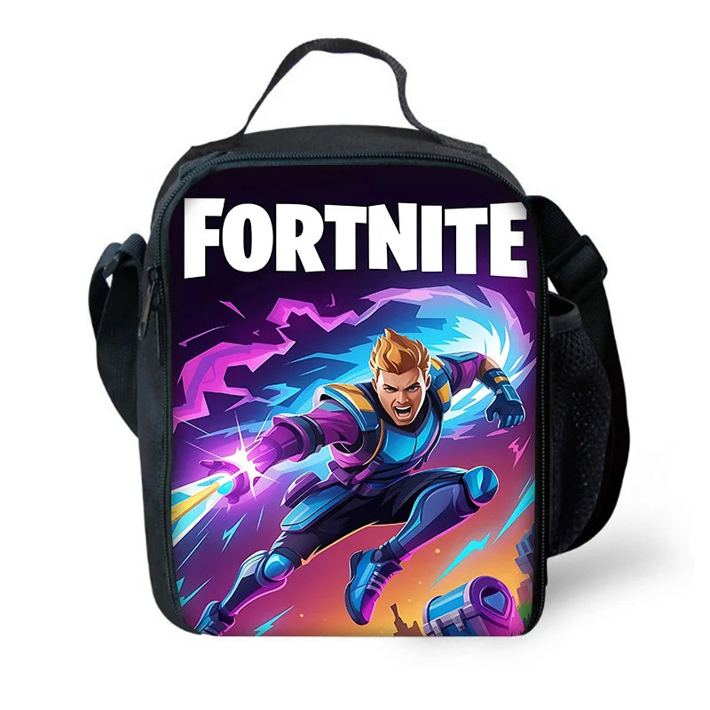 Classic Game Fortnite Child Insulated Large Capacity Bag for Boys & Girls Student Outdoor Picnic Reusable Thermal Cooler Lunch Box