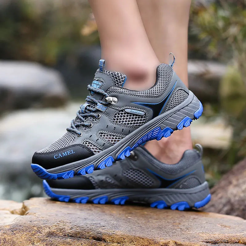 Brand Hiking Shoes For Men Non-slip Trekking Sneaker Spring Summer Breathable Rock Climbing Shoes Men Sport Outdoor Sneakers Man