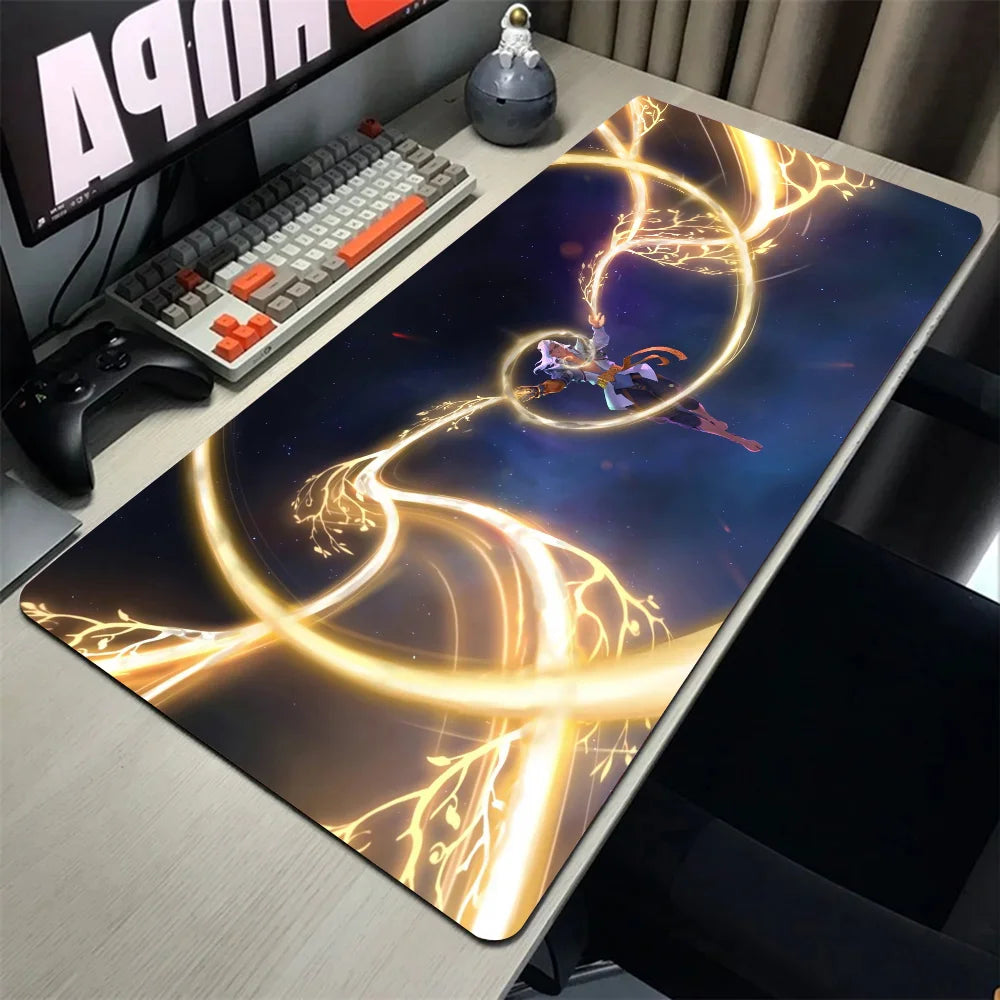 Tapete de rato Lifeweaver Overwatch 2, tapete de secretária com base, acessórios gaming Prime Gaming XXL, tapete acolchoado para teclado