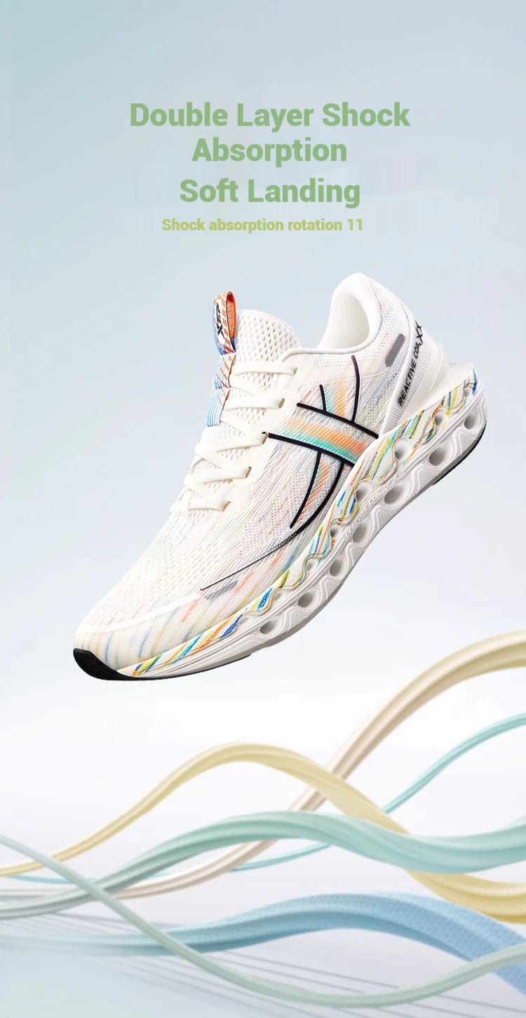 Scarpe da running Xtep Reactive Coil 11.0 da uomo - Scarpe sportive estive, sneakers morbide con assorbimento degli urti e ritorno elastico 976219110026