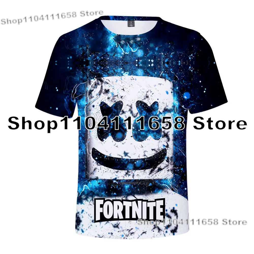 Banana Peely T-Shirt Damen-Tee Kinder F-Fortnite T-Shirt für Herren mit 3D-Druck, Battle-Royale-Game-Sommertop, Geburtstagsgeschenke