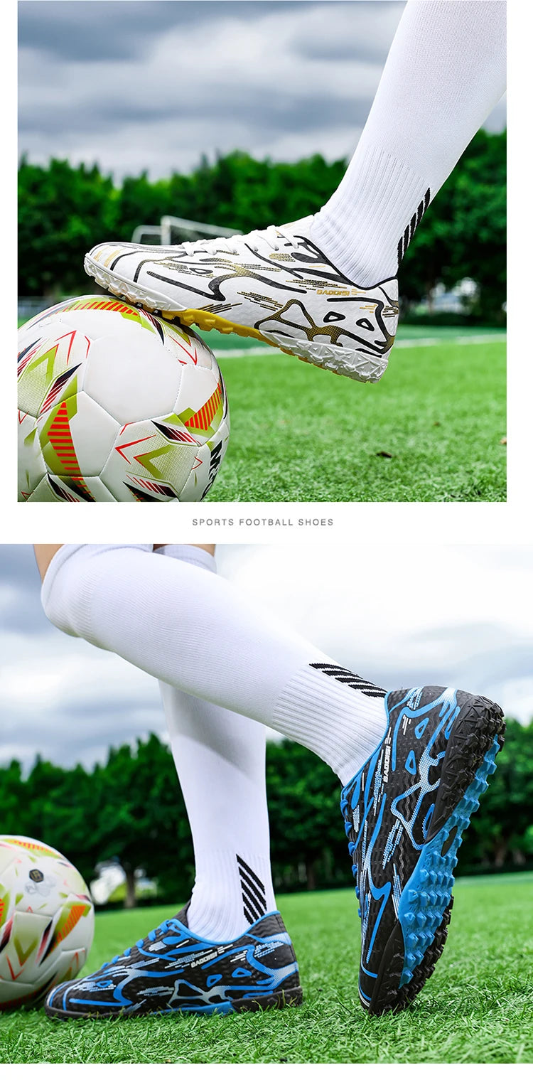 New Men Football Boots TF Sport Training Soccer Shoes Kids Ultralight Breathable Professional Sneakers Unisex Grass Cleats Match