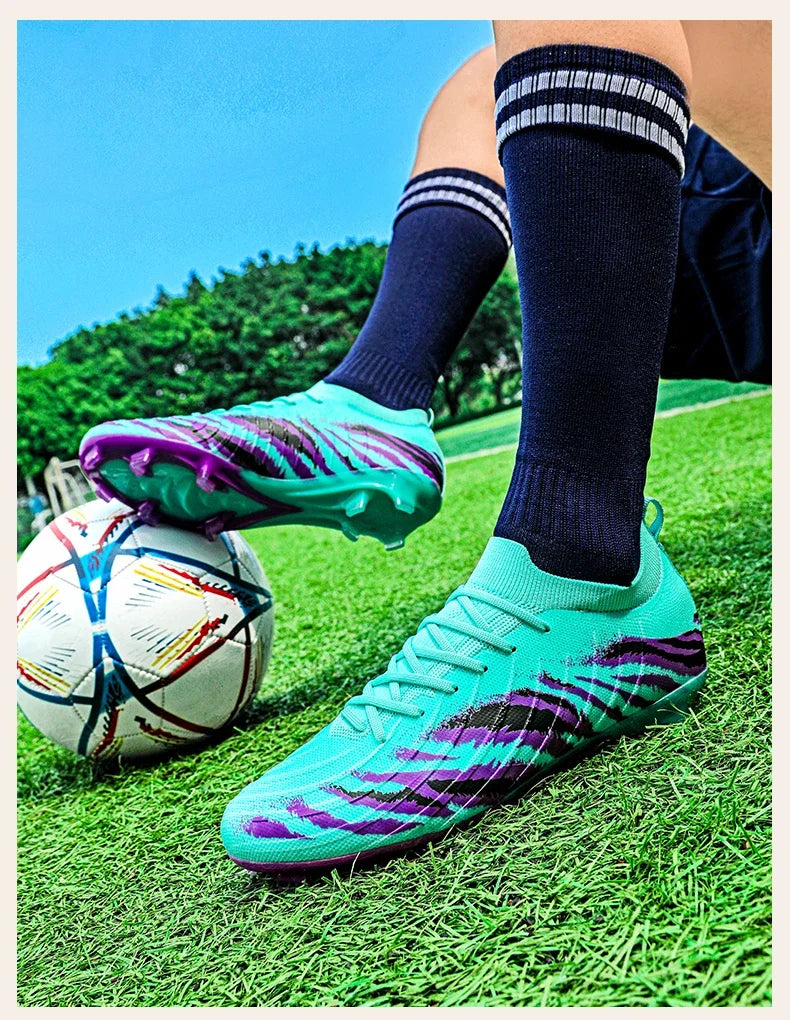 New Men's Football Boots Sport Ultralight Non-Slip Outdoor Adult Cleats Match Unisex Soccer Shoes Comfortable Grass High-Quality