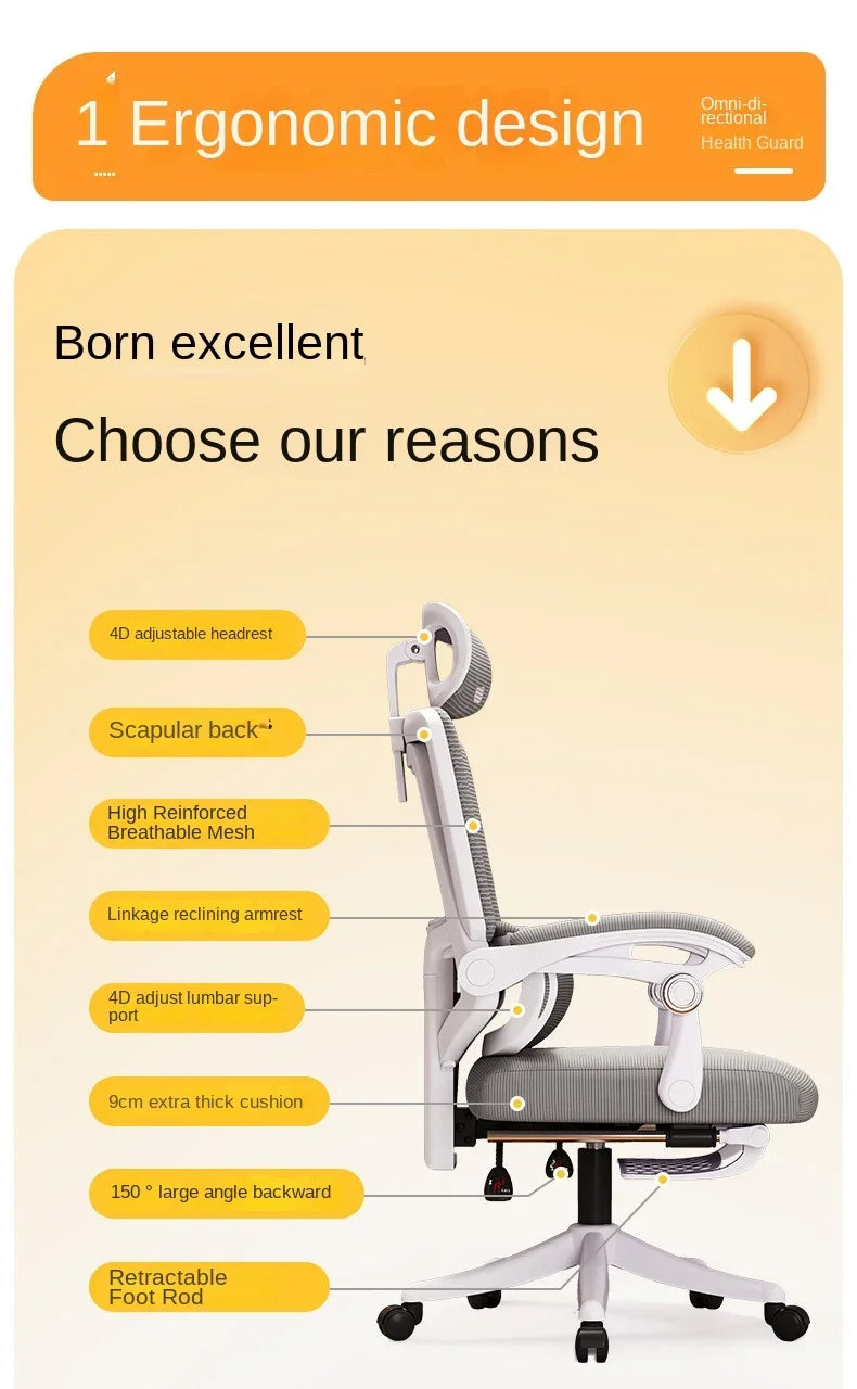 Ergonomic Mesh Office Chair with Lumbar Support, High-Back Computer Desk Chair for Adults, Comfortable Task Chair for Long Hours