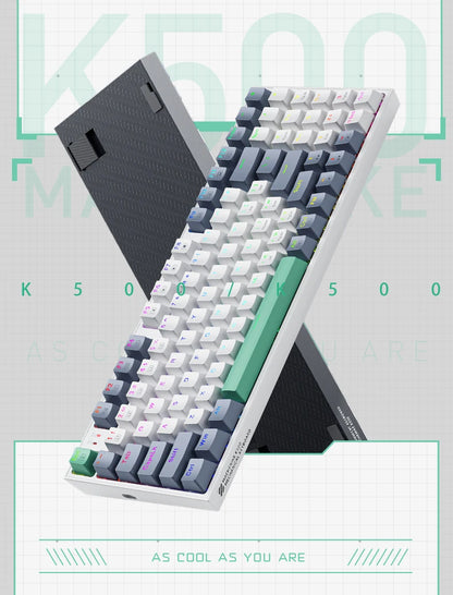 MACHENIKE K500 mechanische Tastatur – kabelgebundene Gaming-Tastatur K500-B94, Hot-Swappable, 94 Tasten, 90%-Layout, RGB-Hintergrundbeleuchtung für PC und Laptop