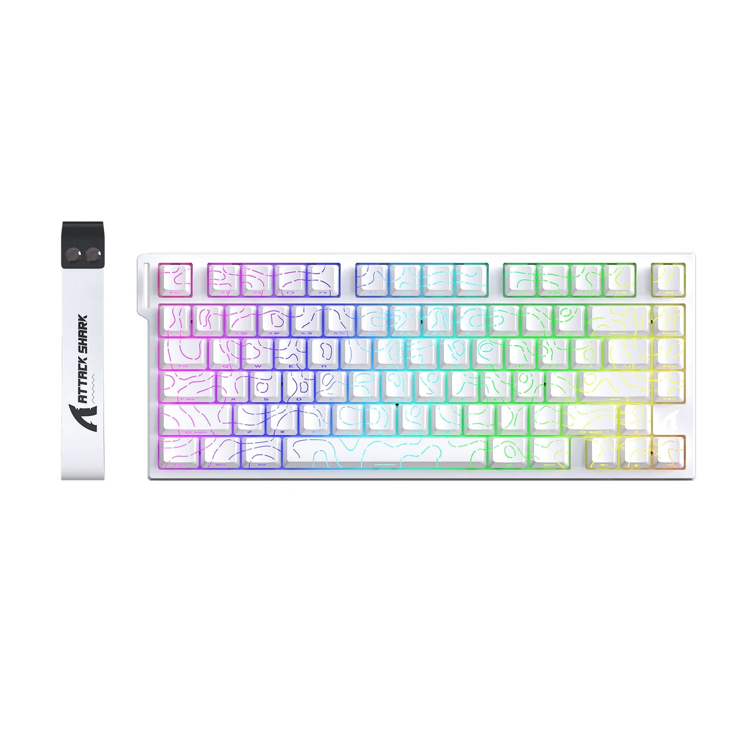 ATTACK SHARK R82 HE kabelgebundene magnetische 75%-Gaming-Tastatur mit RGB, 8000Hz, Rapid Trigger und 0.005mm Auslösung