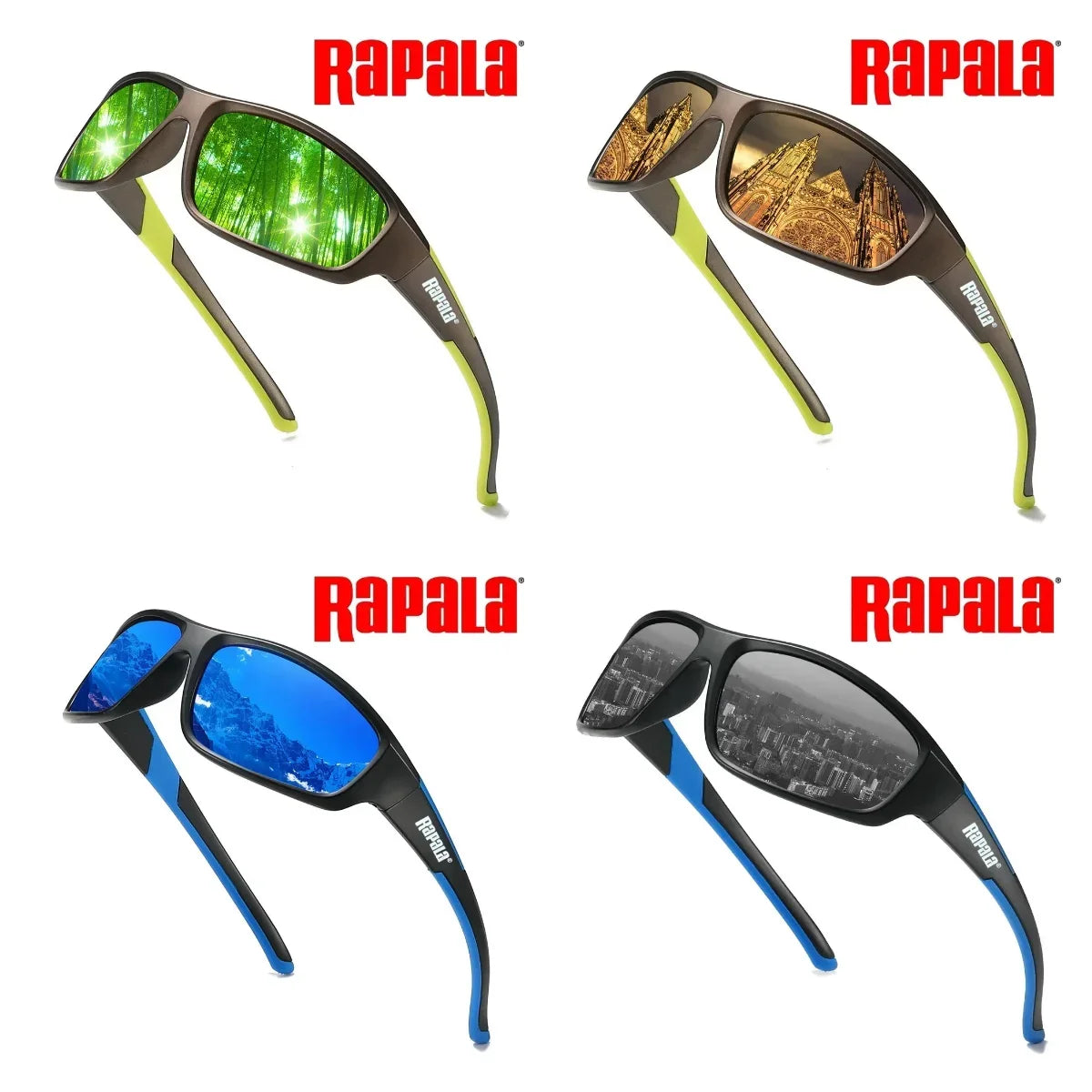 2026 New Original Rapala Polarized Fishing Sunglasses Men's Driving Shades Male Sun Glasses Hiking Classic UV400 Eyewear Trend