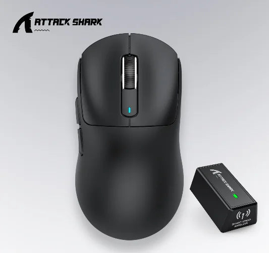Mouse ATTACK SHARK X3 trimodo 1K Hz, mouse inalámbrico Bluetooth X3Pro 4K Hz ligero, PAW3395, velocidad móvil 650IPS