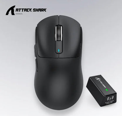 Mouse ATTACK SHARK X3 trimodo 1K Hz, mouse inalámbrico Bluetooth X3Pro 4K Hz ligero, PAW3395, velocidad móvil 650IPS
