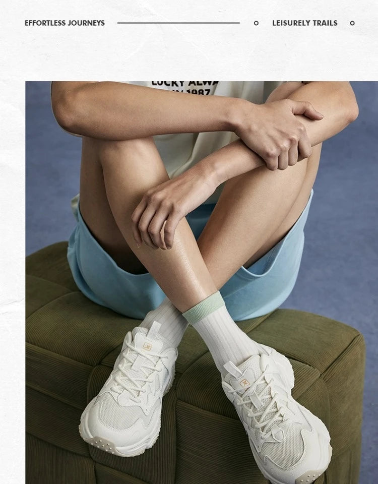 Xtep Casual Shoes 2025 Spring And Summer Lightweight Sports Shoes Thick Sole Fashionable Street Style Sneakers 875319320004