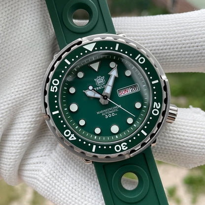 STEELDIVE Top Brand Day Function 47.5mm 300M Waterproof Sapphire Glass Ceramic Bezel NH36 Automatic Dive Can Tuna Watch for Men