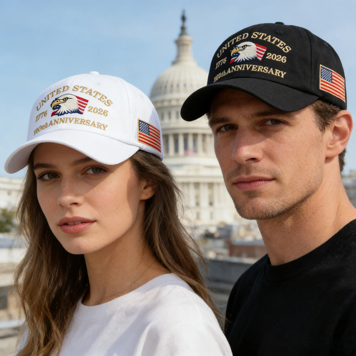 Hot Sale Unisex Baseball Cap American 250th Anniversary 1776-2026 Embroidered Hat Cap Eagle Pattern Outdoor Casual Dad Hat