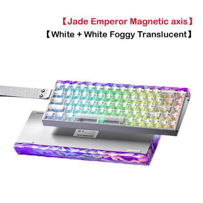 Tastiera meccanica gaming AULA HERO 68 HE con asse magnetico RT, cablata, illuminazione RGB, polling rate 8K e incisione laterale