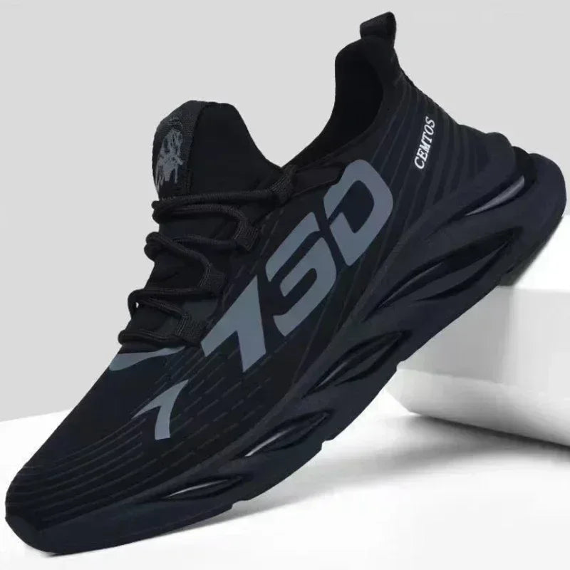 New Summer Men’s Breathable Mesh Running Shoes, Lightweight Sports Sneakers, Trendy Brand