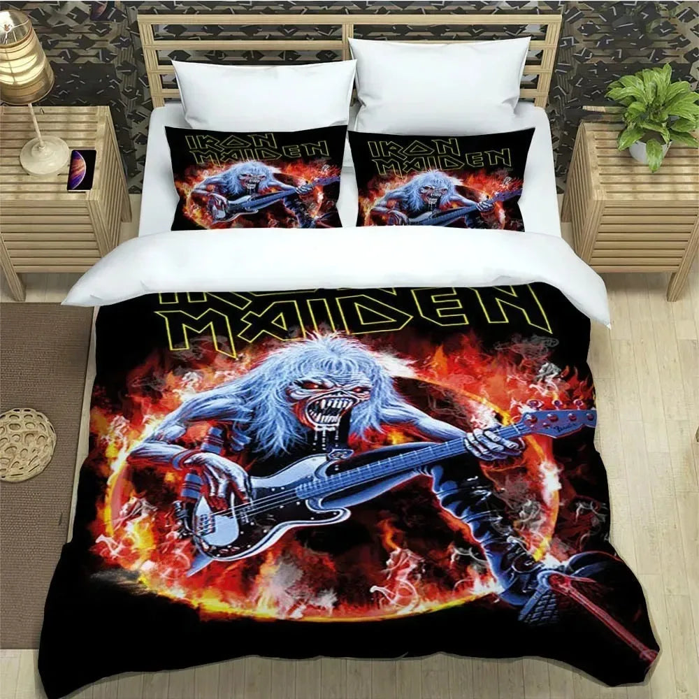 3D Rock Band I-Iron-M-Maiden Bedding Sets Exquisite Bed Supplies Set Duvet Cover Comforter Set Bedding Set Luxury Birthday Gift