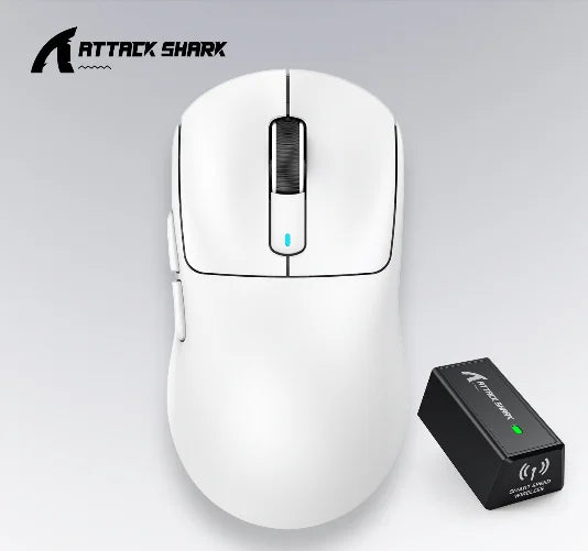 Mouse ATTACK SHARK X3 trimodo 1K Hz, mouse inalámbrico Bluetooth X3Pro 4K Hz ligero, PAW3395, velocidad móvil 650IPS