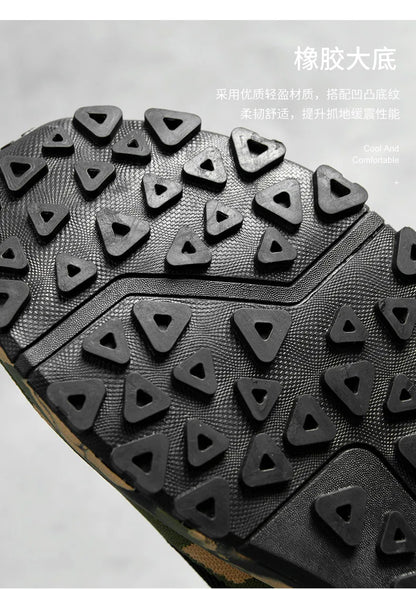 Men’s Camouflage Breathable Sports Shoes Comfortable Non-Slip Soft-Soled Shoes Suitable for Outdoor Activities