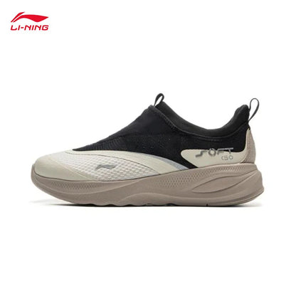 LI-NING SOFT GO 2 Scarpe da camminata da uomo slip-on, morbide, con tacco spesso, comode, resistenti, sportive casual AGLV005