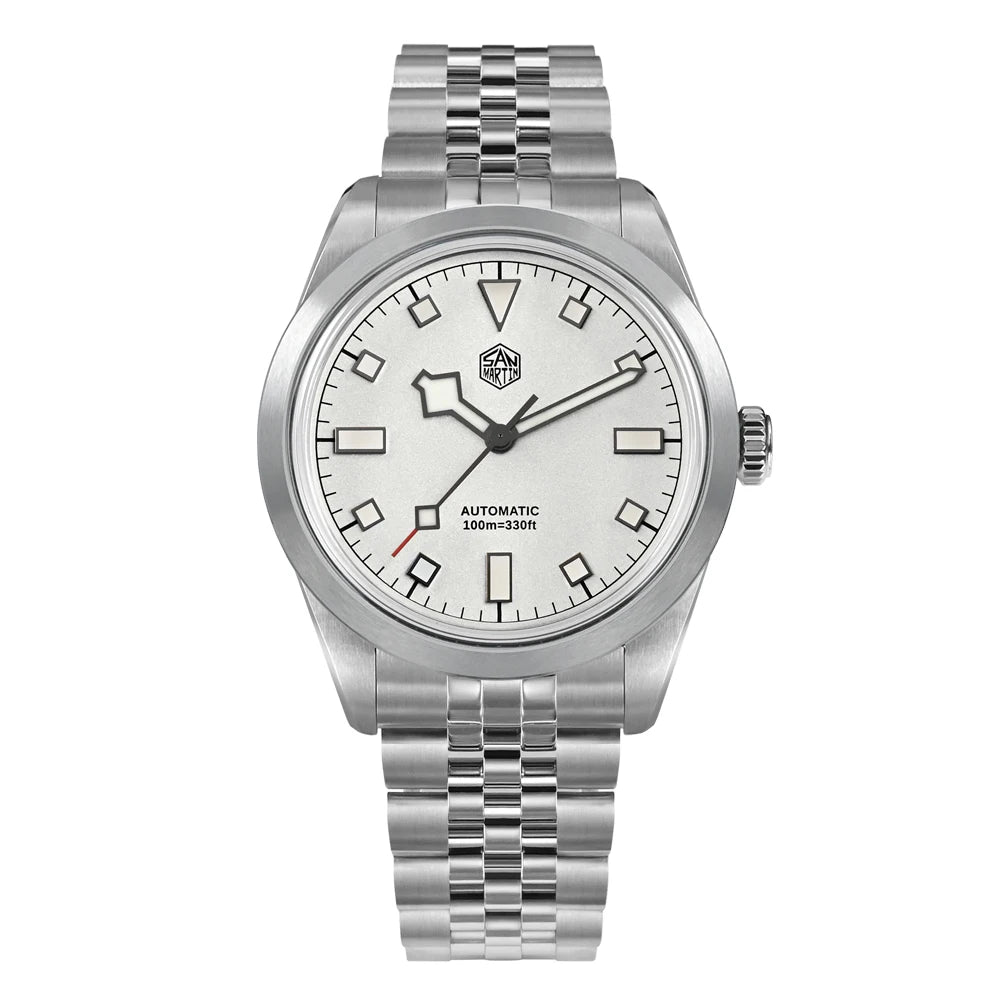 San Martin 38mm Men Sport Watch Fashion Luxury Explore Climbing Automatic Mechanical Sapphire Waterproof 5 Links Bracelet BGW-9