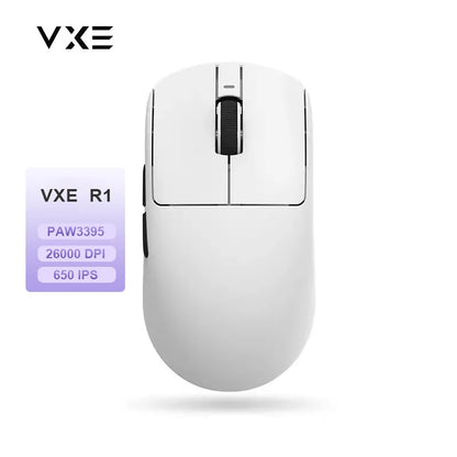 Ratón gaming inalámbrico ATK VXE Dragonfly R1 Pro MAX PAW3395 R1 SE Plus personalizado para esports y FPS, recargable y ligero