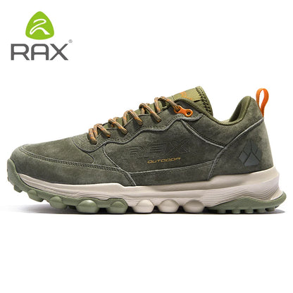 Rax Cowhide Hiking Shoes Men Outdoor Mountain Antiskid Climbing Sneakers Warm Lightweight Trekking Boots Sports Casual Shoes