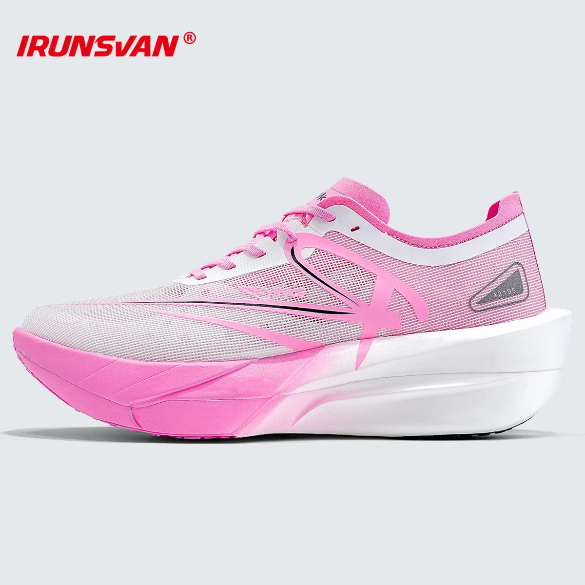 IRUNSVAN Marathon Full-Length Carbon Plate Running Shoes for Men, Cushioned, Shock Absorbent, Triple Rebound Outdoor Road Sports Shoes