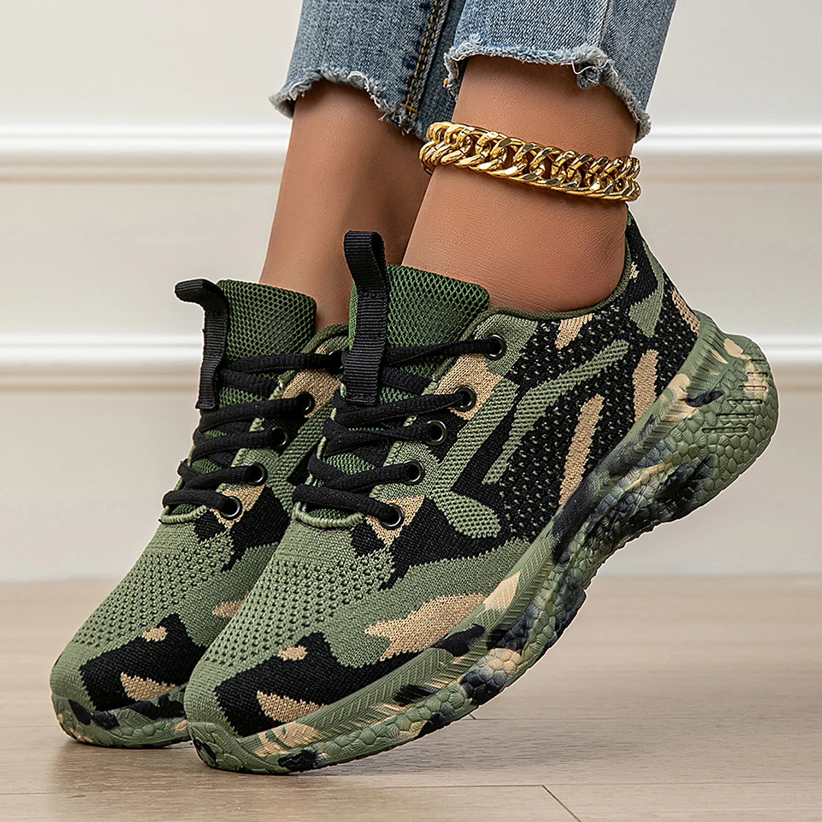 Camouflage Shoes Four Seasons New Mesh Breathable Sports Shoes Youth Casual Outdoor Shoes