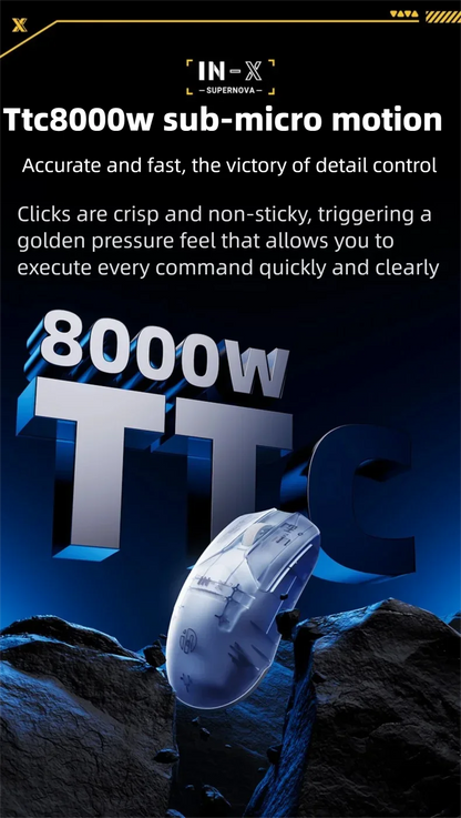 INPHIC INX SE Lightweight Wireless Gaming Mouse 12800DPI Flagship Touch 1000HZ Wireless Mouse Suitable for Desktop Laptops