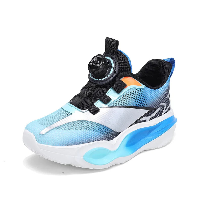 Children's Sneakers Fashion Thick Soft Sole Cushioning Elastic Casual Comfortable Tennis Shoes New Lightweight Mesh Jogging Shoes