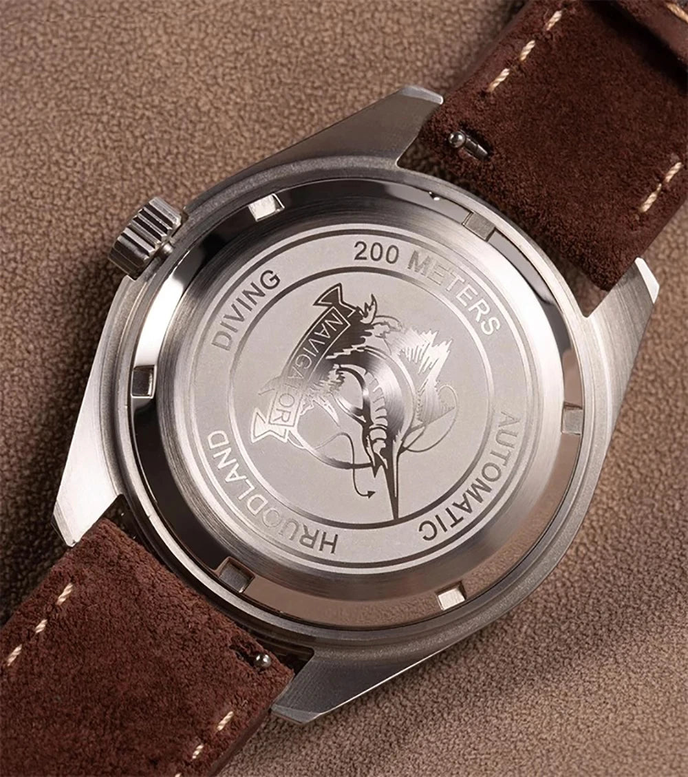 Hruodland 2026 new retro 41MM men's automatic mechanical watch Hangzhou K1 glass stainless steel waterproof 20Bar C3 reloj hombre