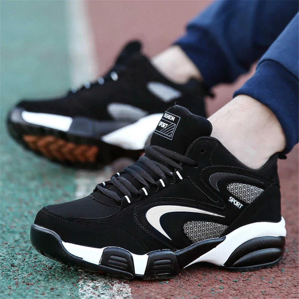 Trendige Colour-Block-Sneaker für Herren in Übergröße, bequeme, rutschfeste, geschnürte und robuste Freizeitschuhe für Outdoor-Aktivitäten von Herren