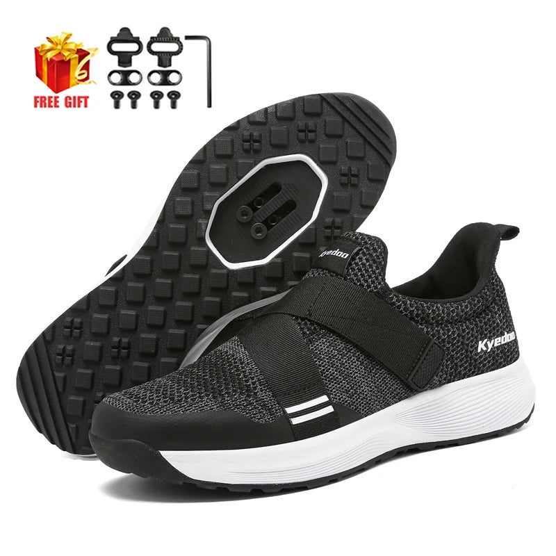 Cycling Shoes MTB Flat Pedal Cleat Shoes Mountain Man Bicycle Shoe Speed Cycling Racing Sneaker Road Bike Shoe Lock Footwear Men