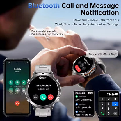2026 New Military TANK X3 Smartwatch für Herren, 1000mAh Akku, 10ATM wasserdicht zum Schwimmen, GPS-Route, 1.75" AMOLED HD, Anrufe, Sport-Smartwatch