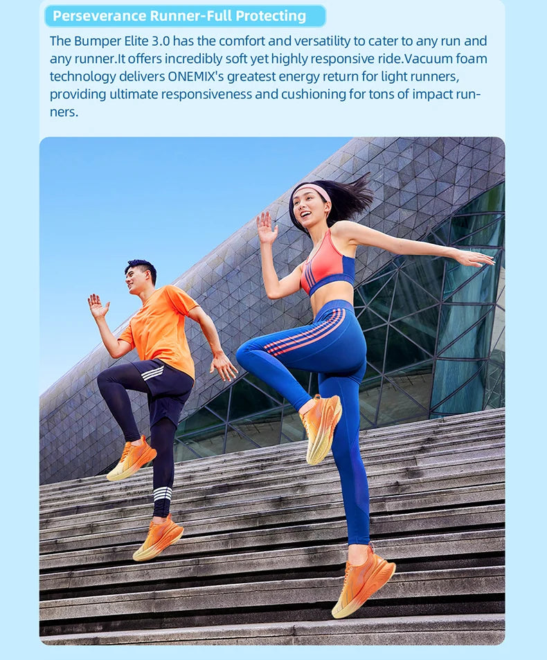 ONEMIX Nuove scarpe da running ammortizzate da uomo, adatte a runner pesanti, stringate, sportive da donna, antiscivolo, outdoor, sneakers atletiche da uomo