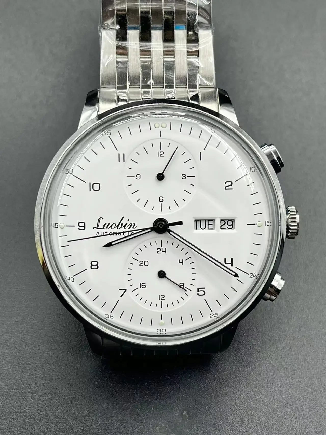 Reloj de lujo para hombre, automático mecánico, de cuerda automática, para negocios, de acero inoxidable, luminoso, 2020