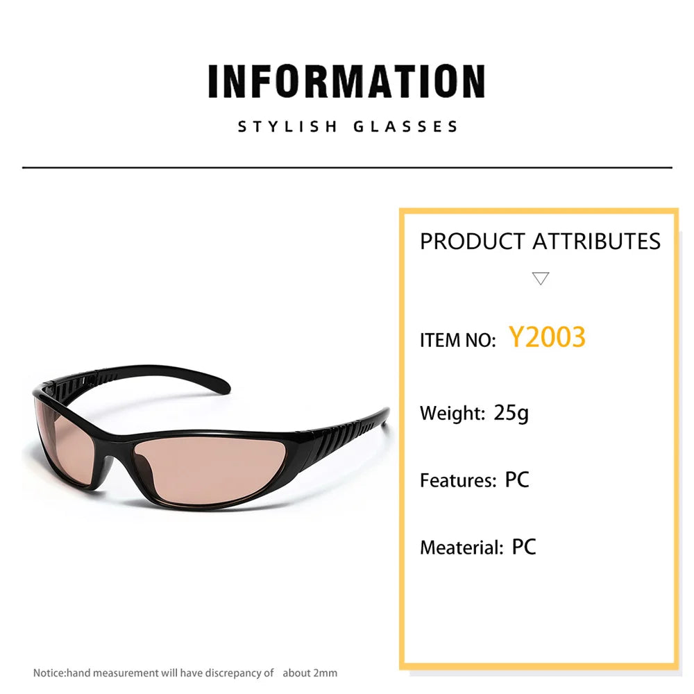Y2K Sunglasses Men Women Color Hollowed Outdoor Driving UV400 Sunglasses Girls Net Red Hip Hop Gothic Women Sun Glasses 2025 Hot