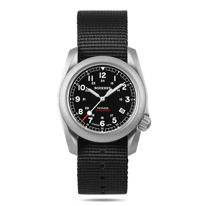 BODERRY Men's Automatic Watch 40MM Titanium Pilot Sport Mechanical Wristwatch 100m Waterproof Sapphire C3 Luminous NH35