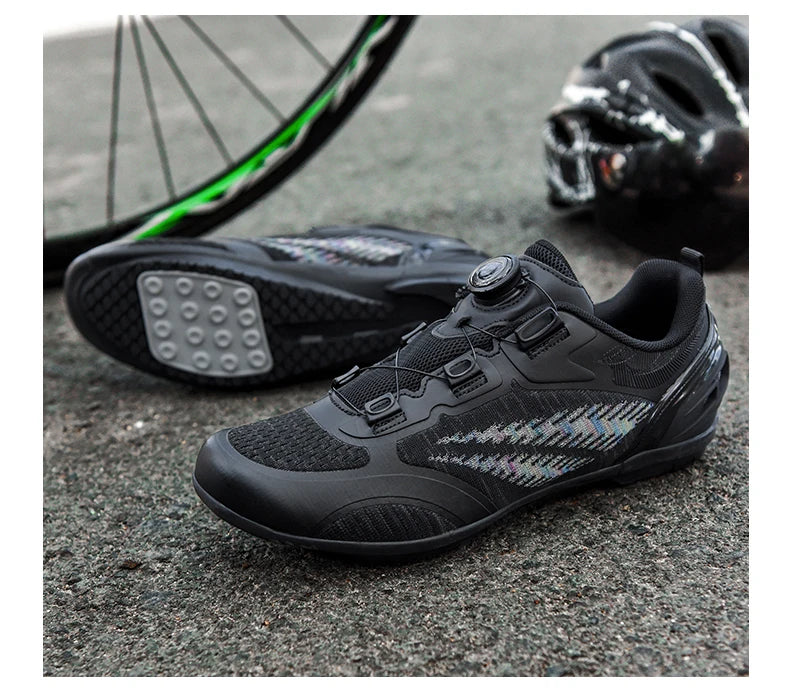 MTB Cycling Shoes for Men and Women T03 Purple Breathable Speed Self-Locking Road Cycling Sports Shoes Outdoor Racing Training Sneakers