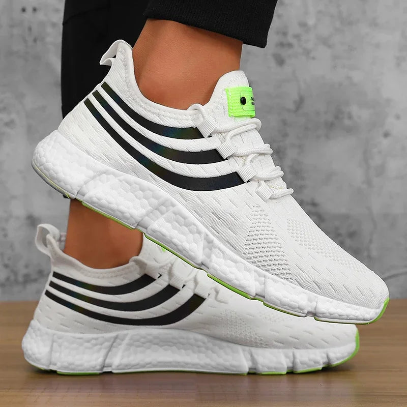 Men's Casual Sports Shoes Breathable Lightweight Sneakers Anti-Slip Flats Outdoor Running Walking Tennis Athletic Jogging Shoes