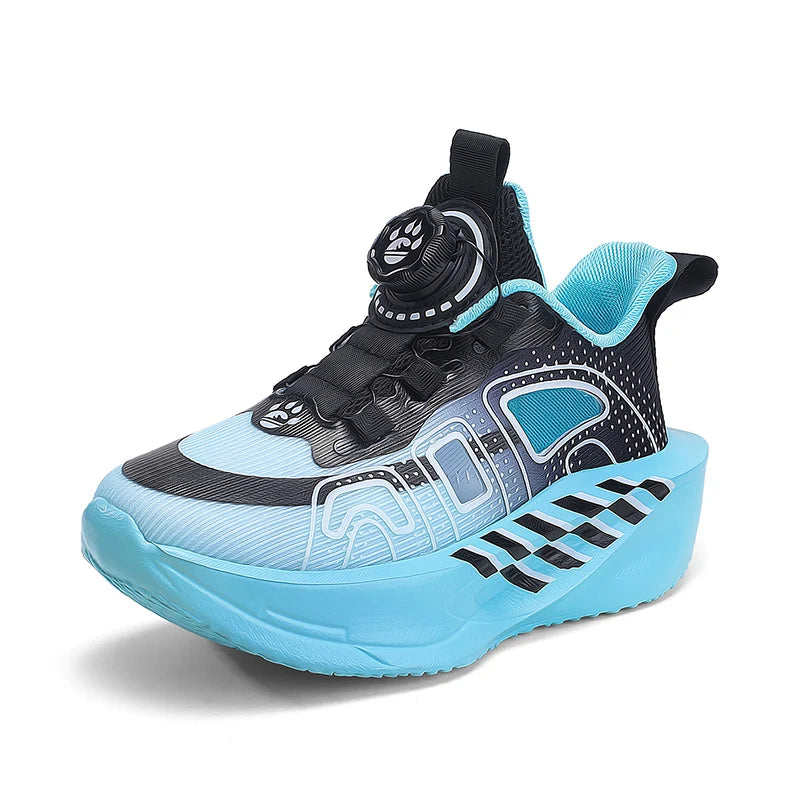 Scarpe da corsa per bambini in mesh comodo, scarpe da tennis ammortizzanti per allenamento outdoor da bambino, nuove scarpe casual traforate e traspiranti