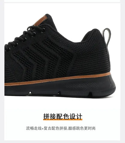 Casual Sneaker Shoes Breathable Men's Walking Mesh Soft Sole Outdoor Anti Slip Travel Comfortable Running Shoes Tenis Masculino
