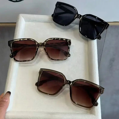 3Pcs Women's Retro Fashion Oversized Rectangular Frame Combination Sunglasses Uv Protection Outdoor Sunglasses