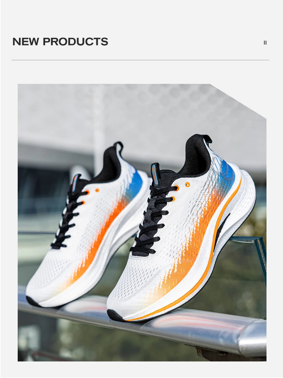 Baasploa Men Jogging Sports Shoes Carbon Plate Professional Cushioning Sneakers Male Outdoor Breathable Non-Slip Running Shoes