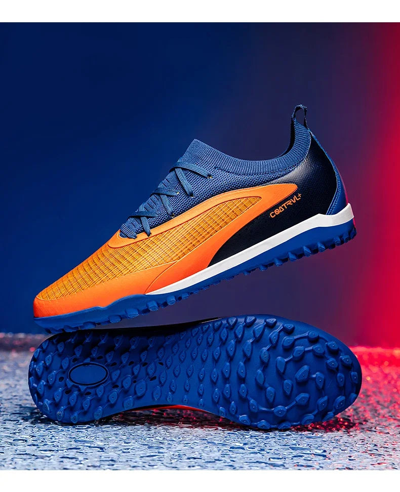 Nuove scarpe da calcio da uomo per esterno, traspiranti, antiscivolo, con tacchetti lunghi, per allenamento e partita, comode anche per ragazzi