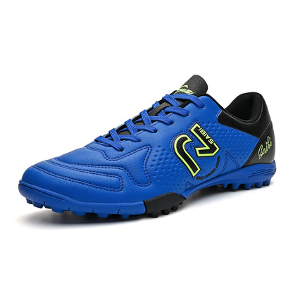 Low-top studded soccer shoes, unisex, TF and FG, slip-resistant and wear-resistant, available in 4 colors to choose from.