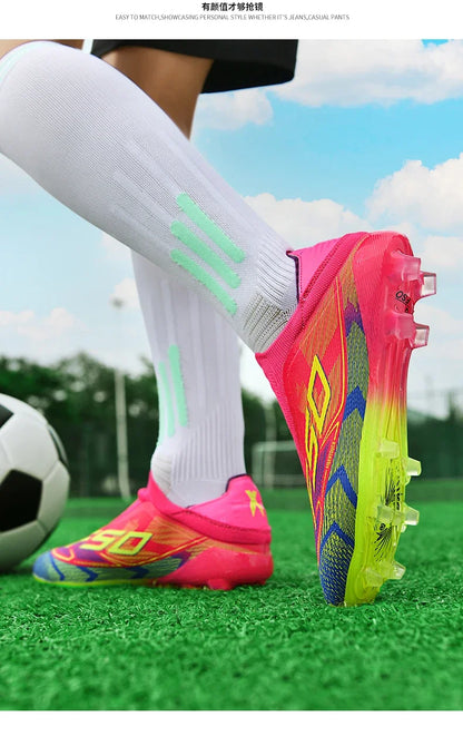 New Men’s Football Boots High-Quality Soccer Shoes Sneakers Match Indoor Non-Slip Grass Cleats High-Top Futsal Hot-Selling Outdoor