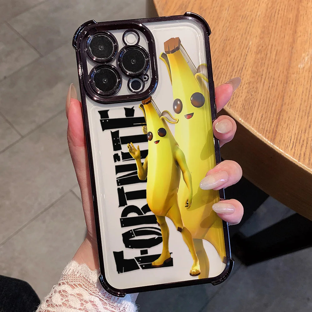 Hot Fortnites Game Plating Handyhülle für iPhone 17 17e 16e 16 15 14 13 12 11 Pro Max X XR XSMax 7 8 Mini Air Plus, sturzsicher