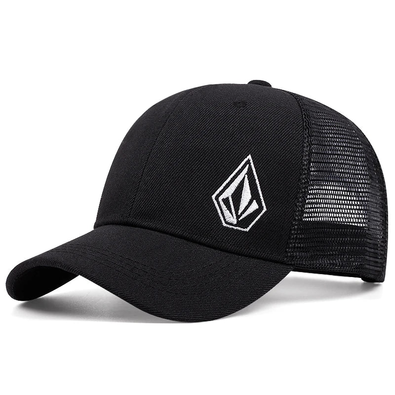 2025 Personalized Minimalist New Mesh Hat Diamond Embroidered Street Hip Hop Hat Skateboarding Hat Outdoor Sunshade Baseball Hat
