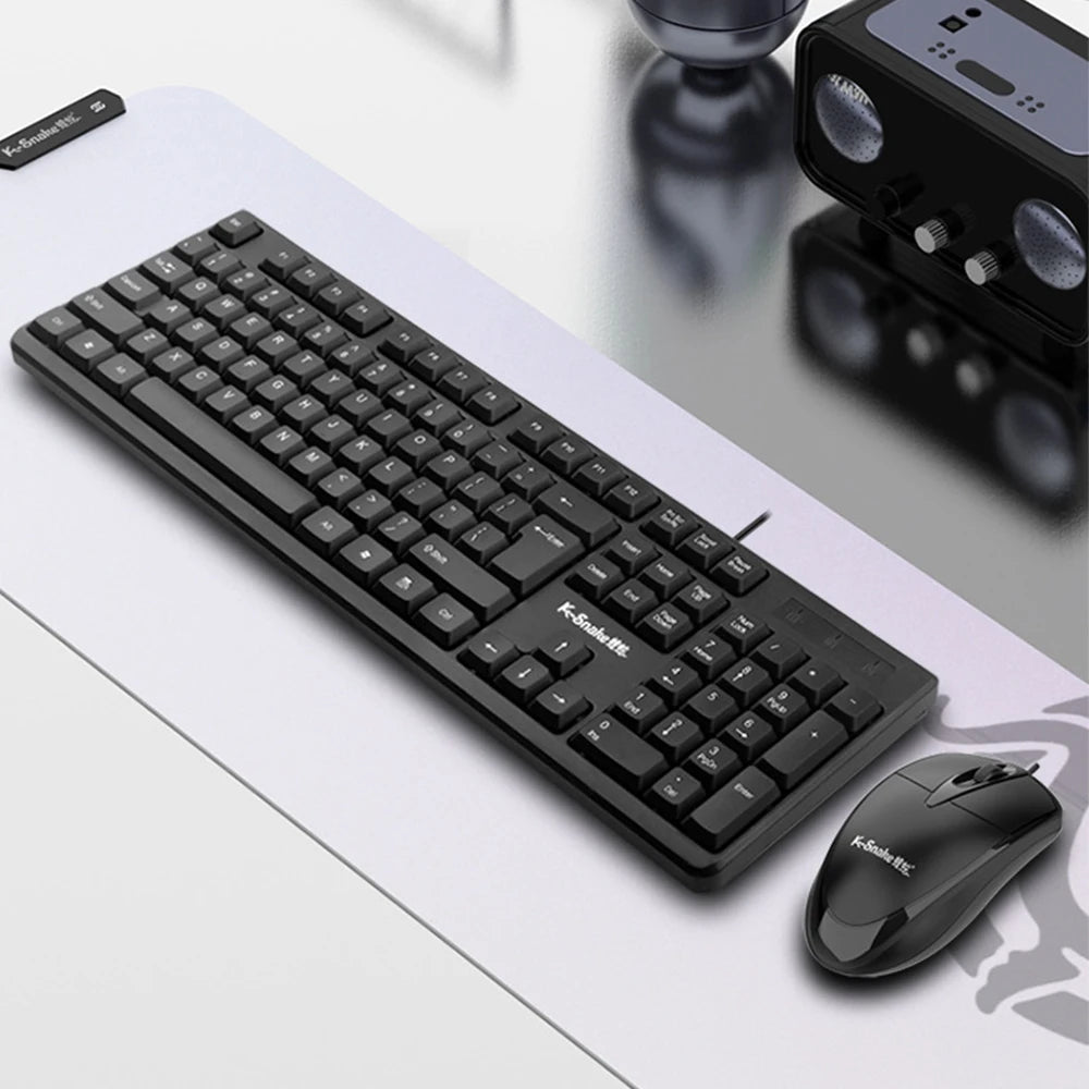 NEW USB Wireed Keyboard For PC Computer Notebook Computer Keyboard with Optical Wired Mouse for Windows Mac OS Desktop Laptop PC